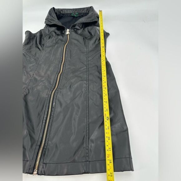 Tripp NYC Black Faux Leather Zip Front Skull Dress Size Medium - Picture 6 of 8